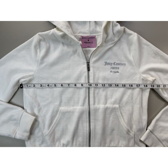 Juicy Couture Womens Zip Up Size L Forever 21 Velour Track Y2K Rhinestone Bling - Picture 6 of 15